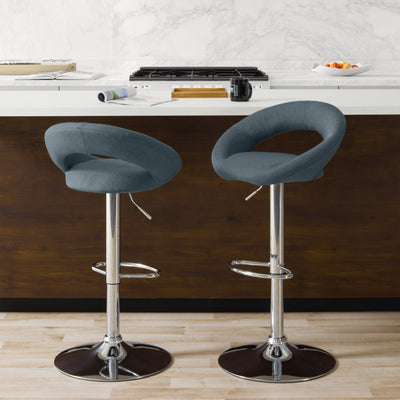 blue grey Adjustable Bar Stool Set of 2 CorLiving Collection lifestyle scene by CorLiving#color_blue-grey