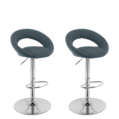 blue grey Adjustable Bar Stool Set of 2 CorLiving Collection product image by CorLiving#color_blue-grey