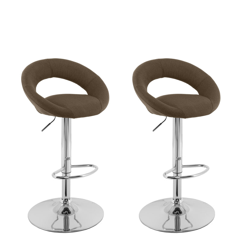 dark brown Adjustable Bar Stool Set of 2 CorLiving Collection product image by CorLiving