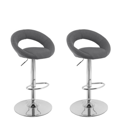 grey Adjustable Bar Stool Set of 2 CorLiving Collection product image by CorLiving#color_grey