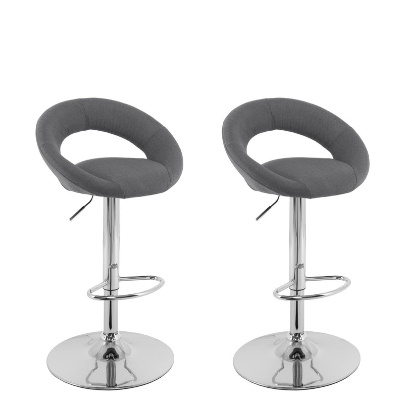 grey Adjustable Bar Stool Set of 2 CorLiving Collection product image by CorLiving