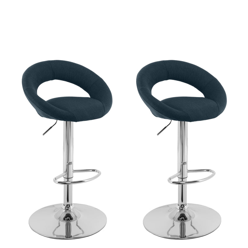 dark blue Adjustable Bar Stool Set of 2 CorLiving Collection product image by CorLiving