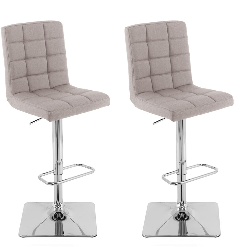 light grey High Back Bar Stools Set of 2 Quinn Collection product image by CorLiving