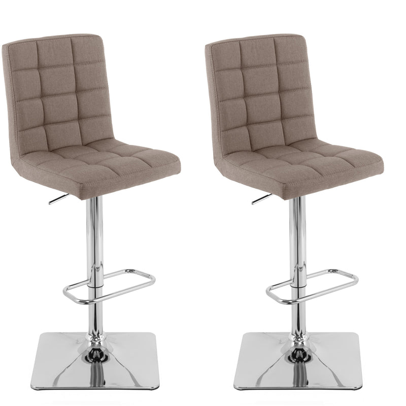 light brown High Back Bar Stools Set of 2 Quinn Collection product image by CorLiving