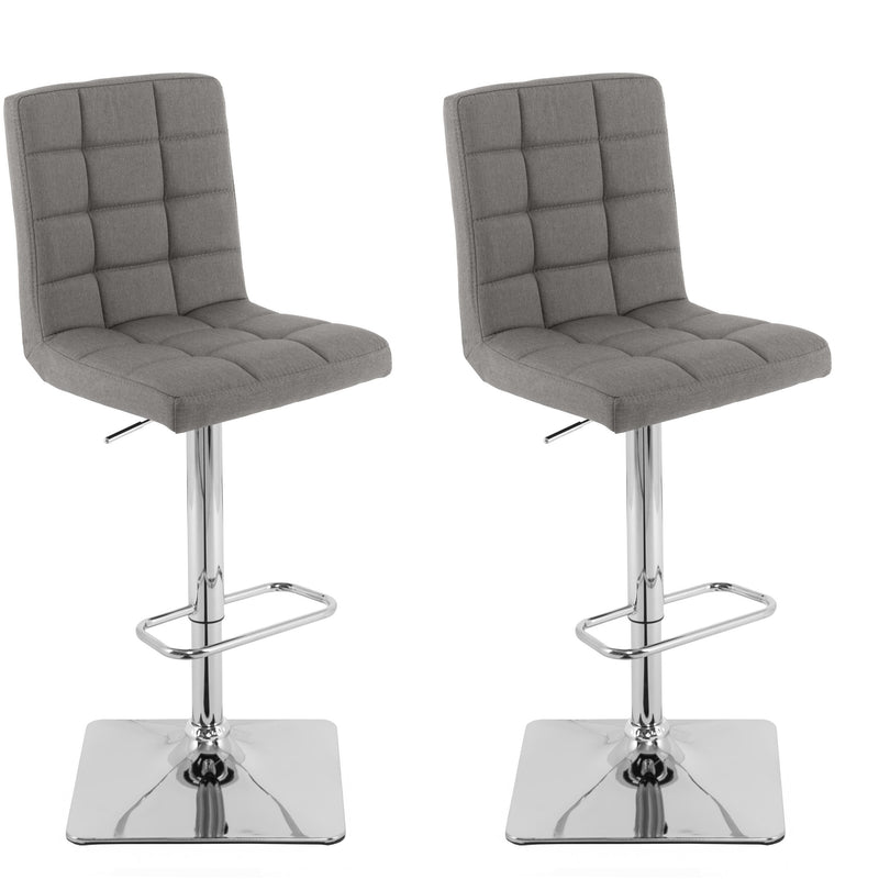 medium grey High Back Bar Stools Set of 2 Quinn Collection product image by CorLiving