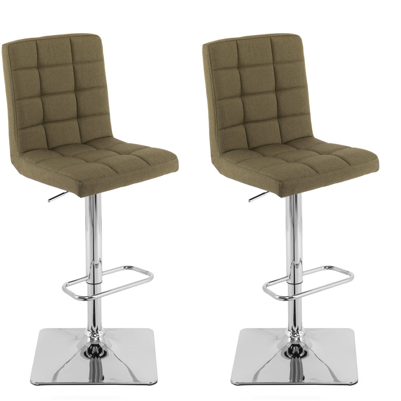 olive green High Back Bar Stools Set of 2 Quinn Collection product image by CorLiving