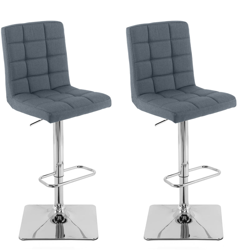 blue grey High Back Bar Stools Set of 2 Quinn Collection product image by CorLiving