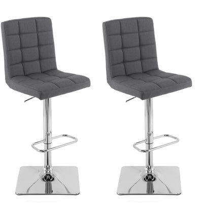 grey High Back Bar Stools Set of 2 Quinn Collection product image by CorLiving#color_grey