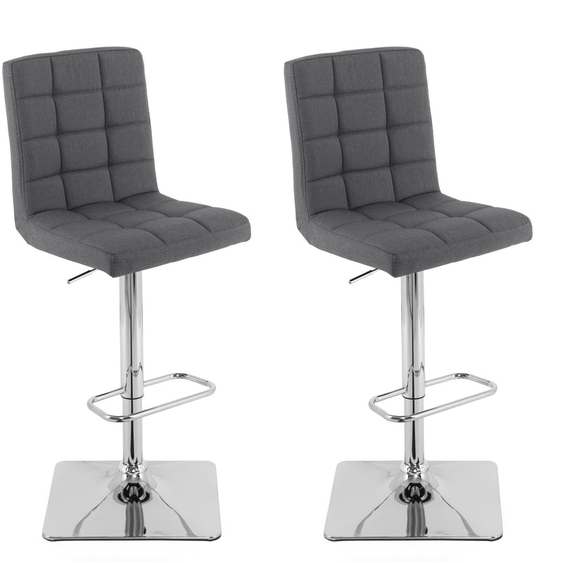 grey High Back Bar Stools Set of 2 Quinn Collection product image by CorLiving