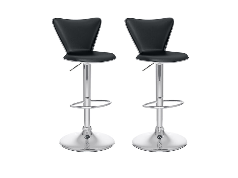 black Swivel Bar Stools Set of 2 Kayden Collection product image by CorLiving