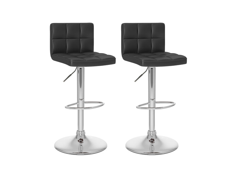 black Swivel Bar Stools Set of 2 Zion Collection product image by CorLiving