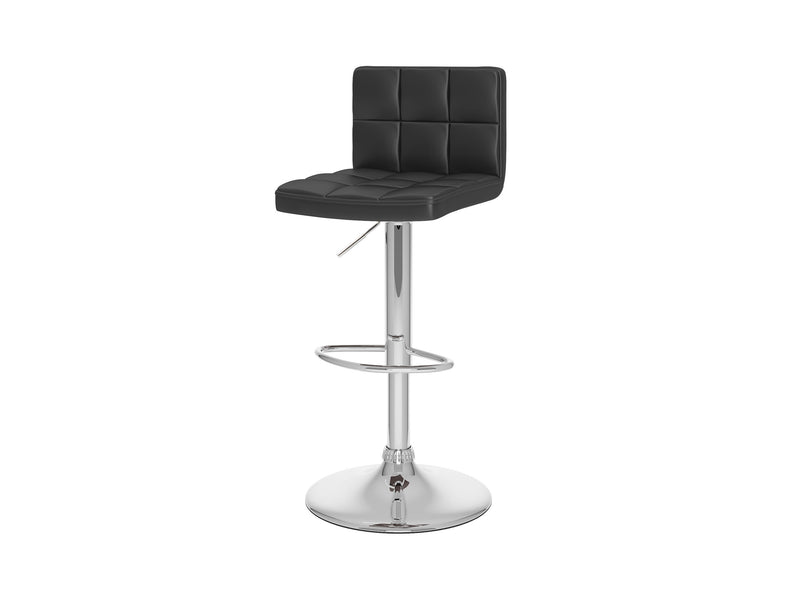 black Swivel Bar Stools Set of 2 Zion Collection product image by CorLiving