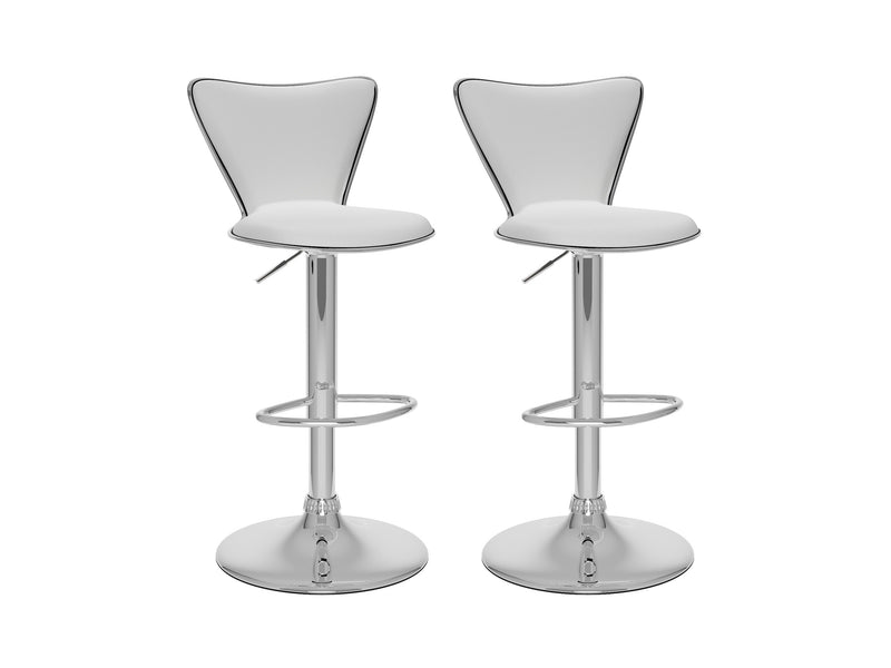 white Swivel Bar Stools Set of 2 Kayden Collection product image by CorLiving