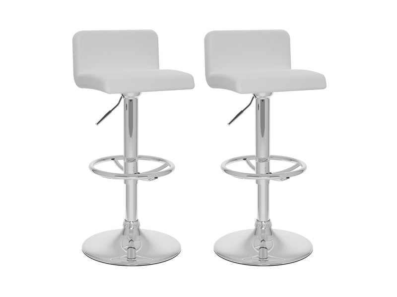 white Low Back Bar Stools Set of 2 Atlas Collection product image by CorLiving