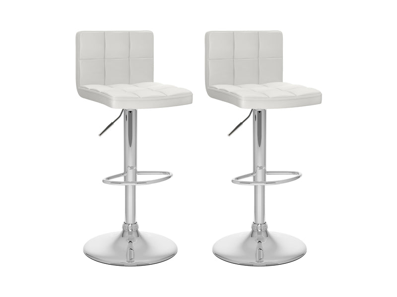 white Swivel Bar Stools Set of 2 Zion Collection product image by CorLiving