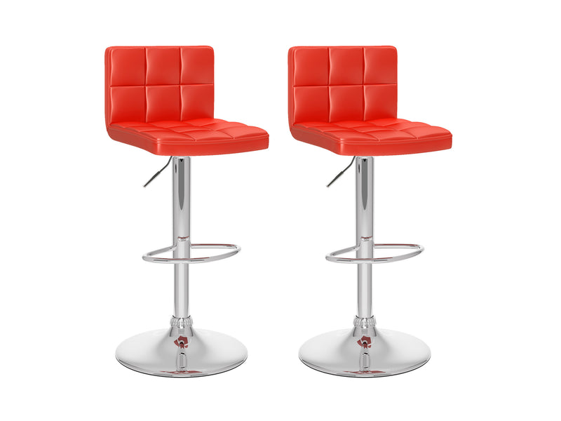 red Swivel Bar Stools Set of 2 Zion Collection product image by CorLiving