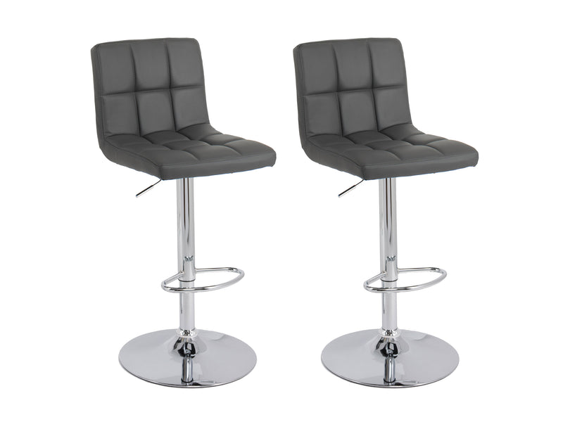 dark grey Black Bar Stools Set of 2 Silas Collection product image by CorLiving