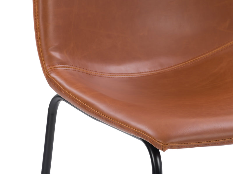brown Metal Bar Stools Set of 2 Ryder Collection detail image by CorLiving