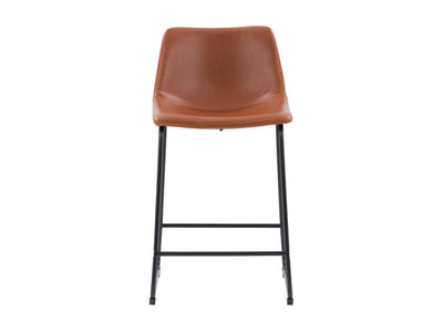 brown Metal Bar Stools Set of 2 Ryder Collection product image by CorLiving#color_brown