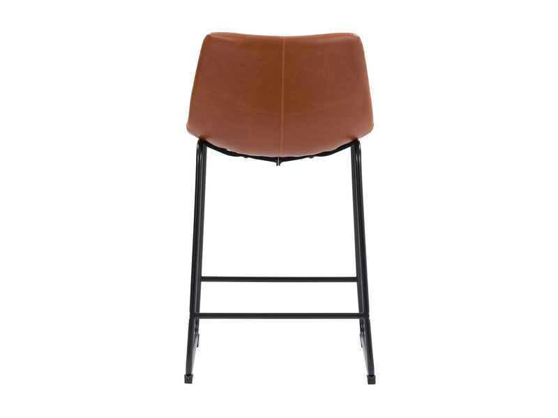 brown Metal Bar Stools Set of 2 Ryder Collection product image by CorLiving