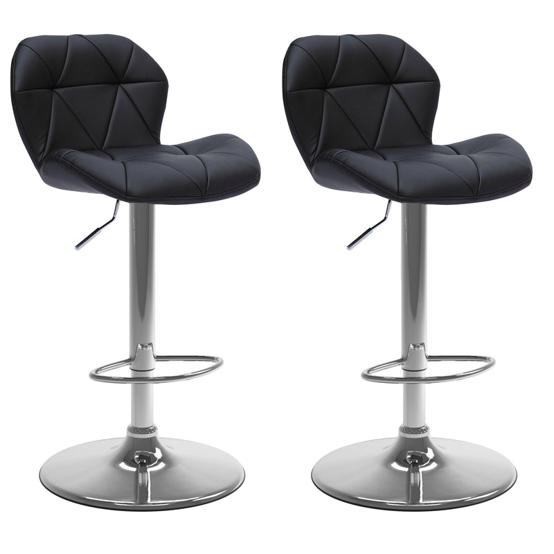 black Bar Stools with Backs Set of 2 Mateo Collection product image by CorLiving