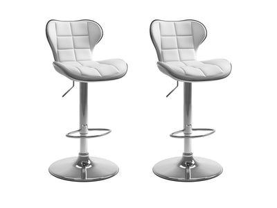 white Bar Stools with Backs Set of 2 Remi Collection product image by CorLiving#color_white