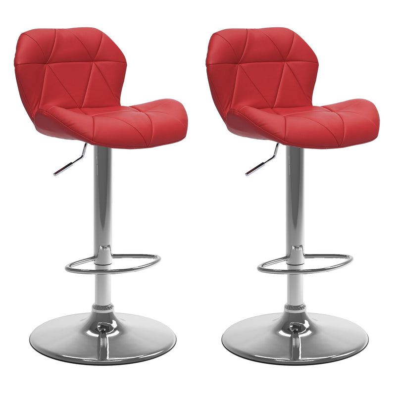 red Bar Stools with Backs Set of 2 Mateo Collection product image by CorLiving
