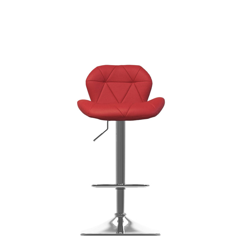 red Bar Stools with Backs Set of 2 Mateo Collection product image by CorLiving