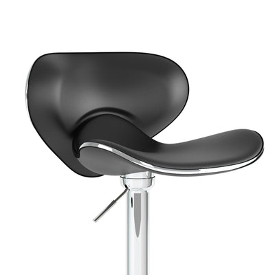black Bar Stools with Backs Set of 2 Marcus Collection detail image by CorLiving#color_black