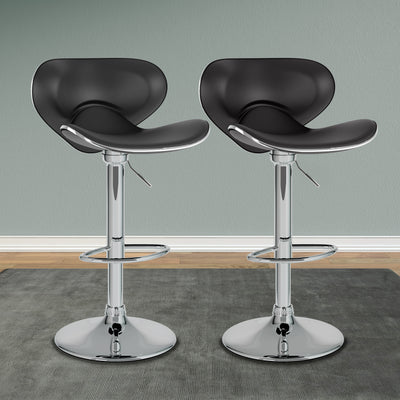 black Bar Stools with Backs Set of 2 Marcus Collection lifestyle scene by CorLiving#color_black