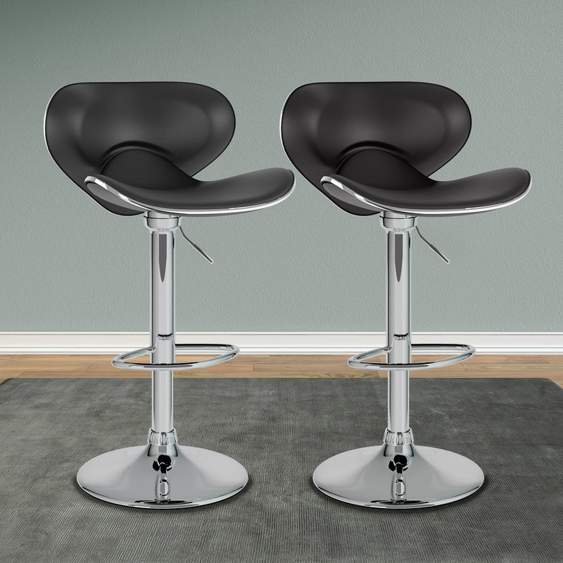 black Bar Stools with Backs Set of 2 Marcus Collection lifestyle scene by CorLiving