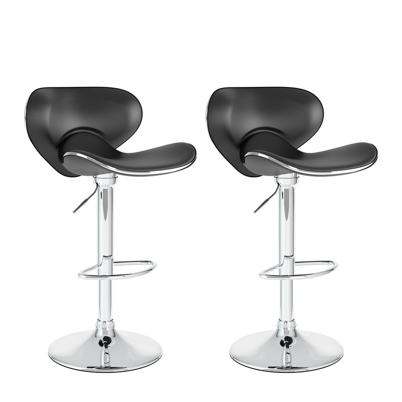 black Bar Stools with Backs Set of 2 Marcus Collection product image by CorLiving