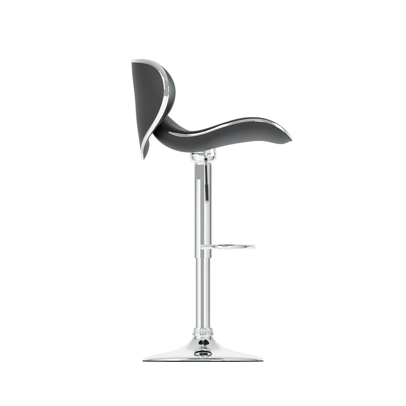 black Bar Stools with Backs Set of 2 Marcus Collection product image by CorLiving