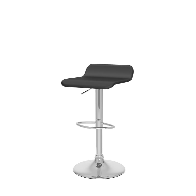 black Low Back Bar Stools Set of 2 Theo Collection product image by CorLiving