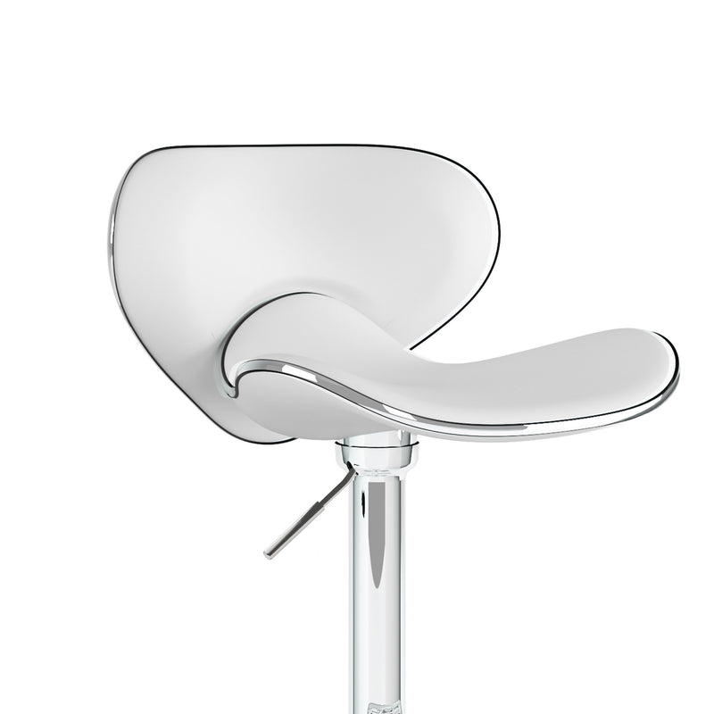 white Bar Stools with Backs Set of 2 Marcus Collection detail image by CorLiving