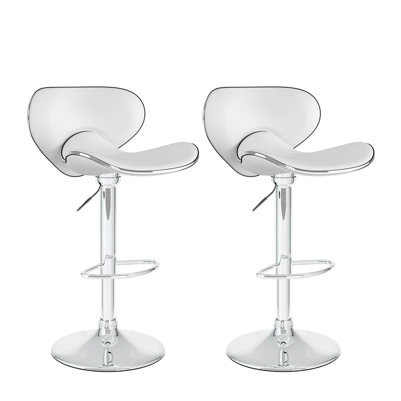 white Bar Stools with Backs Set of 2 Marcus Collection product image by CorLiving