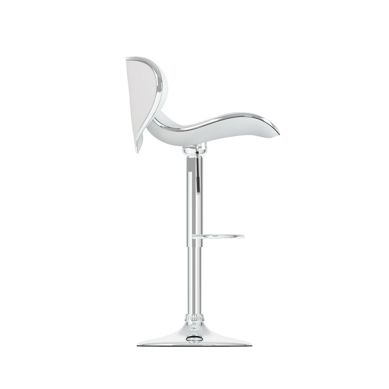 white Bar Stools with Backs Set of 2 Marcus Collection product image by CorLiving