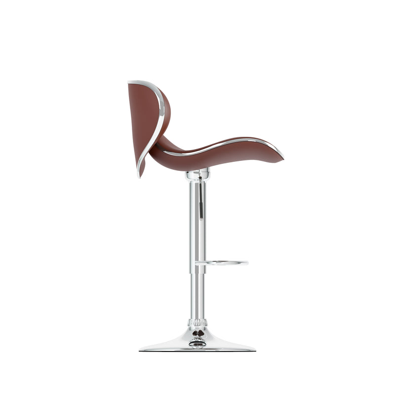 brown Bar Stools with Backs Set of 2 Marcus Collection product image by CorLiving