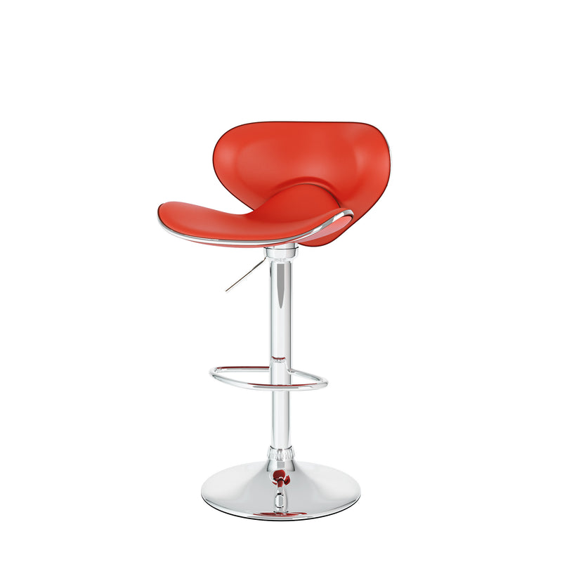 red Bar Stools with Backs Set of 2 Marcus Collection product image by CorLiving