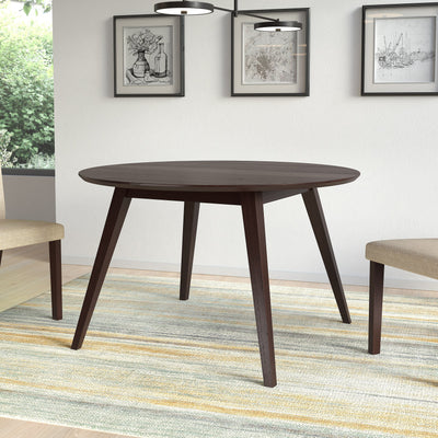 cappuccino 48 inch Round Dining Table Atwood Collection lifestyle scene by CorLiving#color_cappuccino