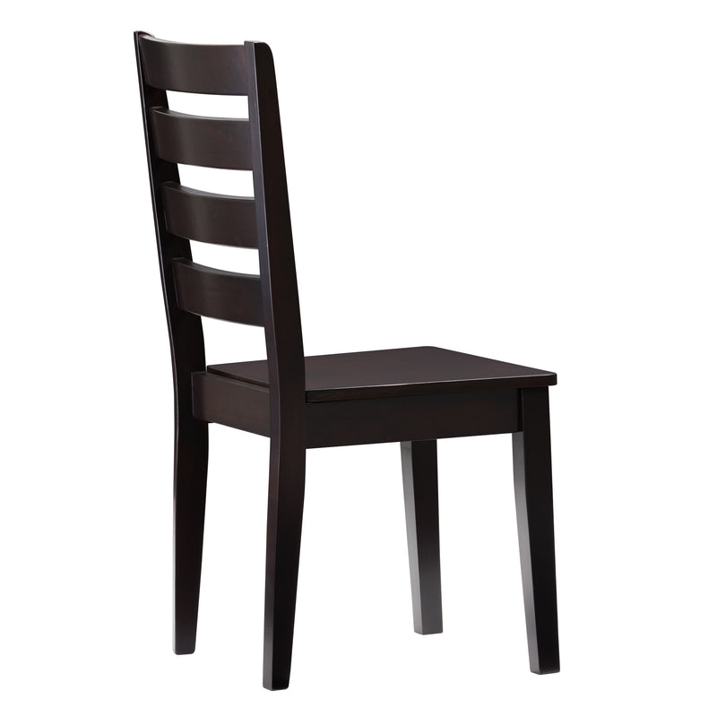 mahogany High Back Wooden Dining Chairs, Set of 2 Memphis Collection product image by CorLiving