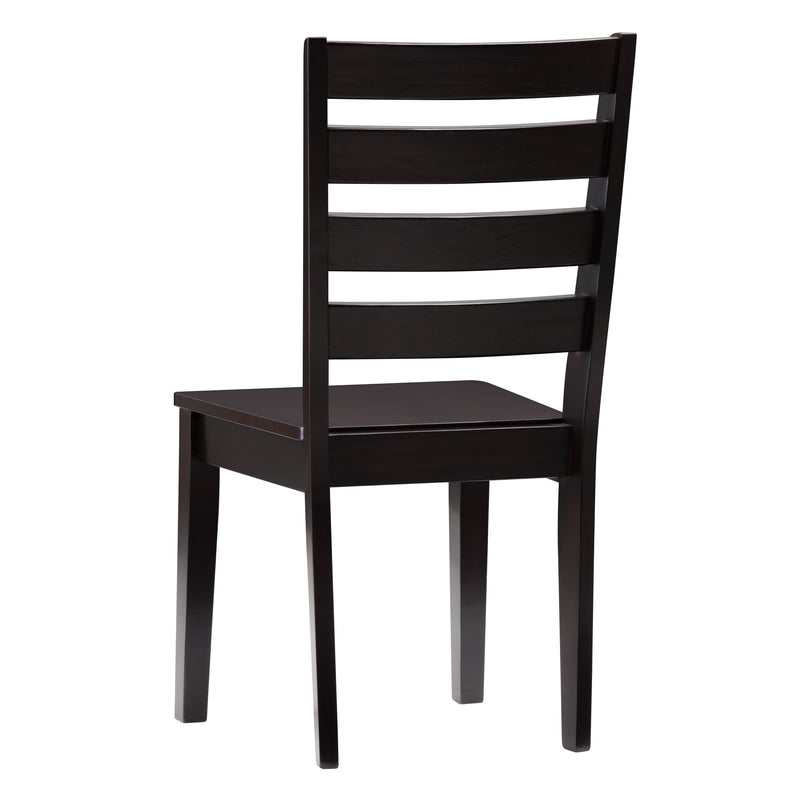 mahogany High Back Wooden Dining Chairs, Set of 2 Memphis Collection product image by CorLiving