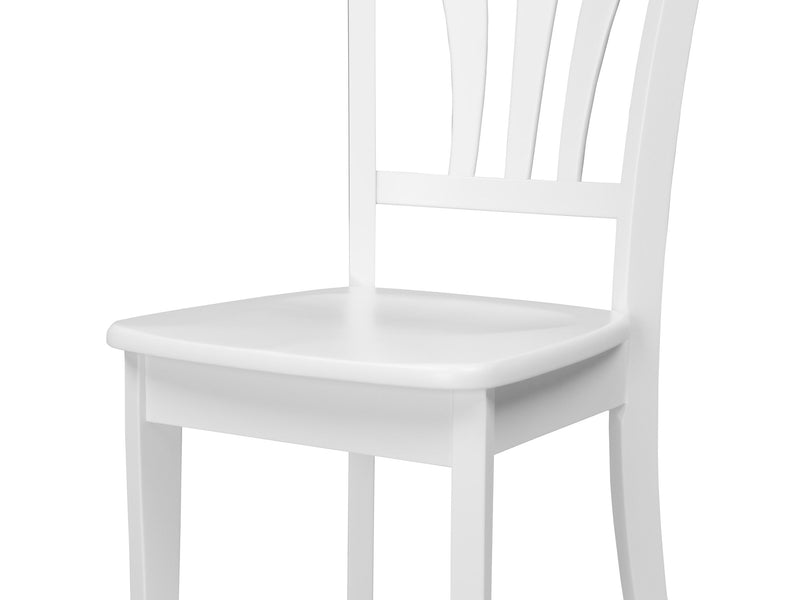 Dillon White Solid Wood Dining Chairs, Set of 2 detail image