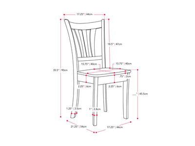 white Extendable Dining Set, 5pc Dillon Collection measurements diagram by CorLiving#color_dillon-white