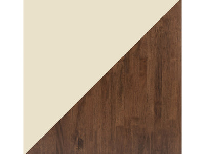 Dillon Dark Brown and Cream Extendable Oval Dining Table detail image#color_dillon-dark-brown-and-cream