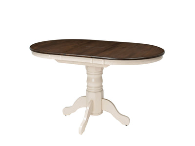 Dillon Dark Brown and Cream Extendable Oval Dining Table product image#color_dillon-dark-brown-and-cream