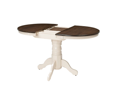 Dillon Dark Brown and Cream Extendable Oval Dining Table product image#color_dillon-dark-brown-and-cream