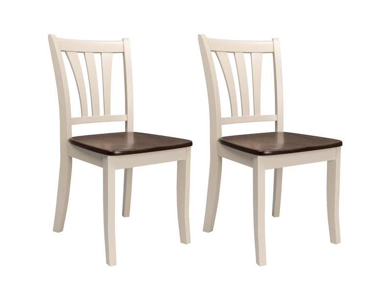 dark brown and cream Extendable Dining Set, 5pc Dillon Collection detail image by CorLiving