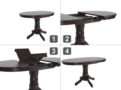 Dillon Cappuccino Extendable Oval Dining Table detail image#color_dillon-cappuccino