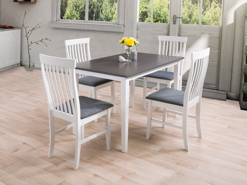 5pc Grey and White Dining Set Michigan Collection lifestyle scene by CorLiving